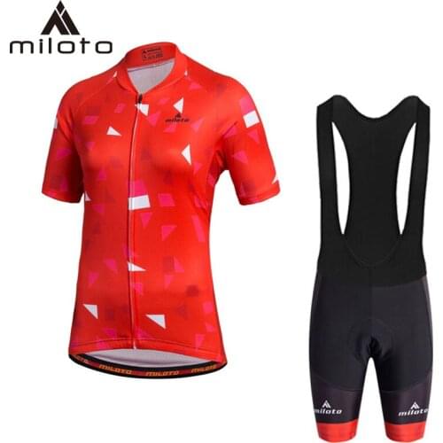 Miloto pro cycling jersey sets for women breathable Roupa Maillot Triathlon Suit Clothes Biking wear road mountain bike shirt