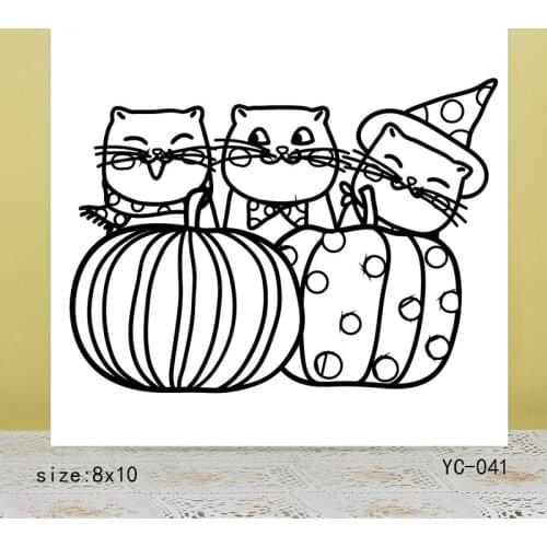 ZhuoAng Three cats Clear Stamps For DIY Scrapbooking/Card Making Decorative Silicon Stamp Crafts