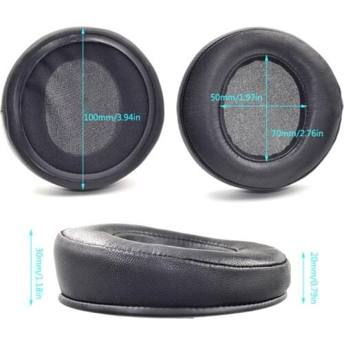 1Pair Sheepskin Leather Earpads Ear Cushion Cover for All Headphones 100mm/105mm Y1AE