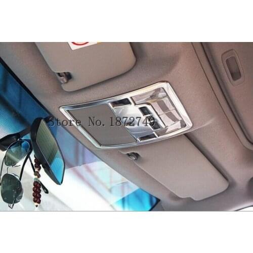 Car Styling Inner Reading Lamp Cover Interior Reading Light Decoration Trim For Toyota Camry 2015 Stainless steel 1Pc