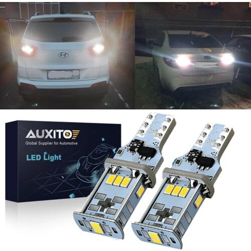 AUXITO T15 Led White Car Light T16 912 921 W16W Led Canbus Error Free Auto Lamp For Ford Focus 2 Fiesta Mondeo Mk4 Mk5 Fusion