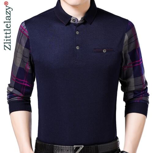 2020 Brand Casual Luxury Fitness Long Sleeve Polo Shirt Men Poloshirt Jersey Plaid Mens Polos Tee Shirts Dress Fashions 02152