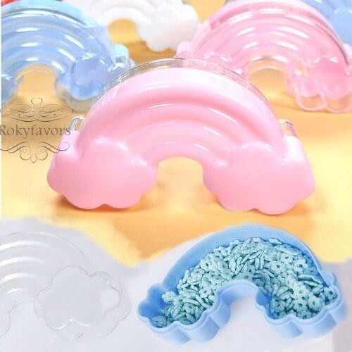 30PCS Mix Rainbow Candy Boxes Baby Shower Wedding Favors Kids Party Reception Table Sweet Decors Birthday Gradulation Supplies