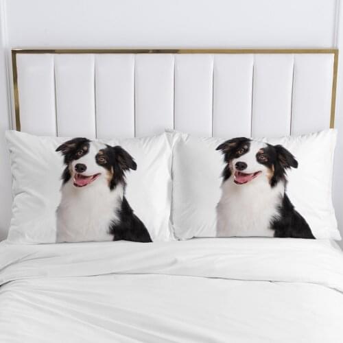 3D Pillow cover Pillow case Luxury Bedding Pillowcase Pillowcovers decorative 50x70 Customizable size animal Dog Cute snow-white