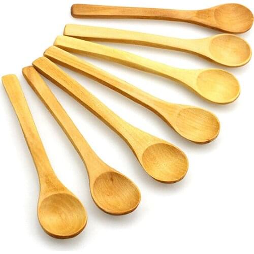 6PCS Hot Bamboo Utensil Kitchen Wooden Spoon Spatula Mixing Cooking Tools