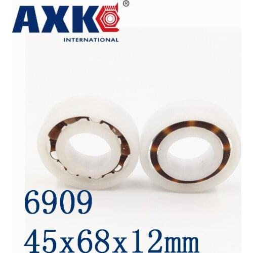 Axk 6909 Pom (10pcs) Plastic Ball Bearings 45x68x12mm Glass Balls 45mm/68mm/12mm 61909pom