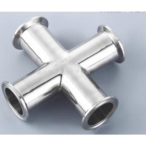 Free shipping 1.5'' 38mm Sanitary Tri Clamp Cross Fitting 304 Stainless Steel