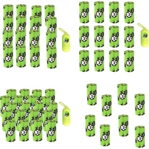 Biodegradable Dog Poop Bags with Dispenser Refills for Outdoor Travel Using