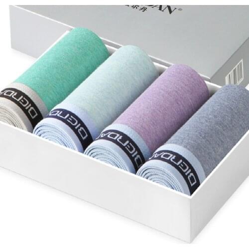 BIERDAN SOLID Pouch Boxer Shorts Mens Comfortable Boxershorts Sexy Male Underwear Ventilation Fashion Man Cotton Underpants