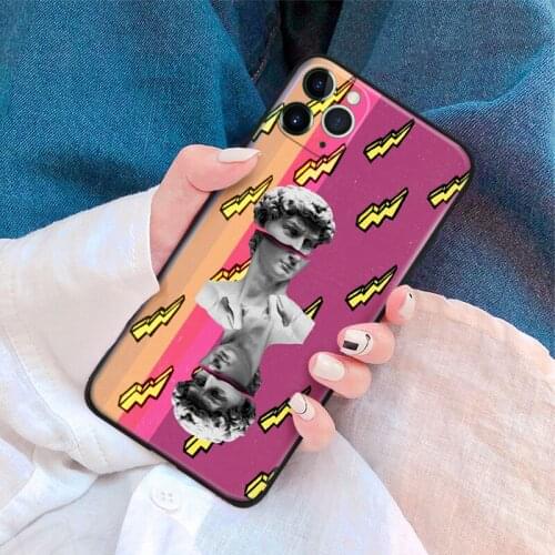 Zeus sculpture head fashion cool For iPhone se 6 6s 7 8 plus x xr xs 11 pro max soft silicone phone case cover shell