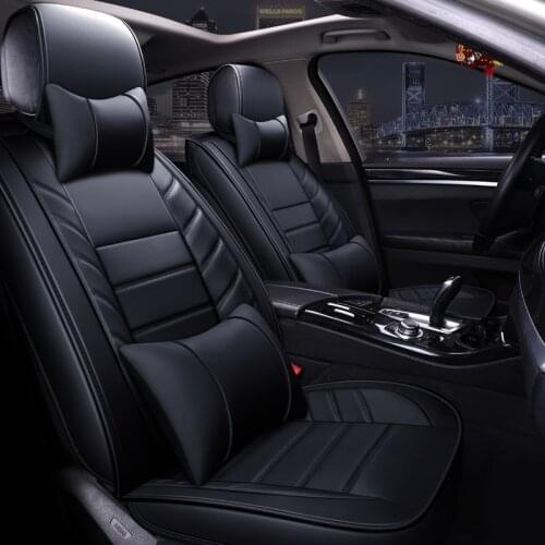 Auto Car Seat Cover Full Set Universal Leather Seat Cover Cushion Seat Protector Waterproof Car Interior Accessories for 95% Car