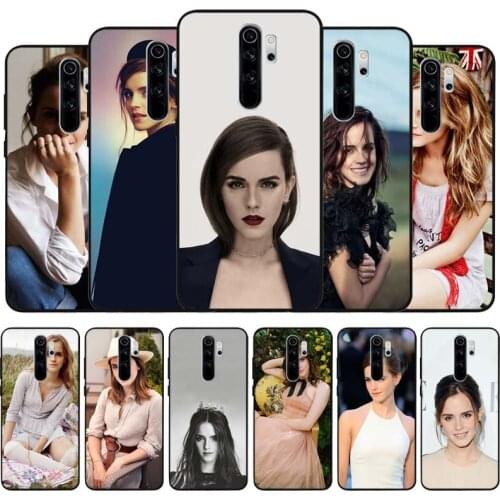 Emma Watson black Silicone Phone Case For Redmi note 9 8 7 Pro S 8T 7A Cover