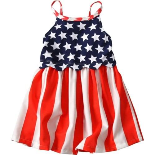 Baby Girl Kids Dresses 4th of July Sundress Sleeveless Tutu Dress Cosplay Costume Christmas Halloween Dress Up