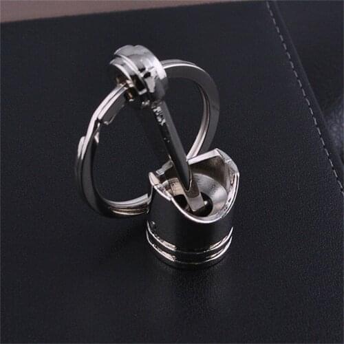 Zinc Alloy Engine Silvery Piston Key Ring Chain Keychain Key Fob Wholesale Silver Color Available European For Men Gift Trinkets