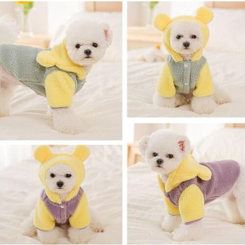 Fleece Dog Coat Cute Cat Puppy Costumes Winter Pet Clothing Terriers Schnauzer Chihuahua Yorkshire Poodle Clothes Dog Outfit XS