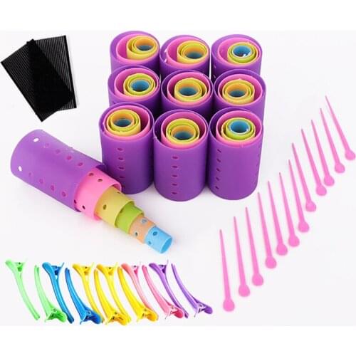 Bare tube hair curling tools air bangs curling tube hairdressing tools do not hurt hair curls self-adhesive hair curlers
