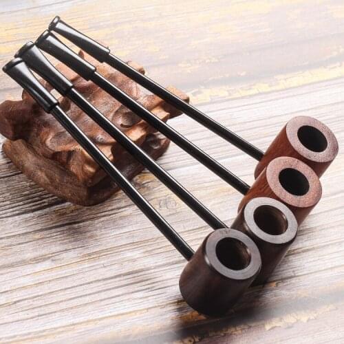 Red wood Cigar Pipe Holder straight tobacco Store Smoking Accessories Men Gadget Best Christmas Gift For Husband