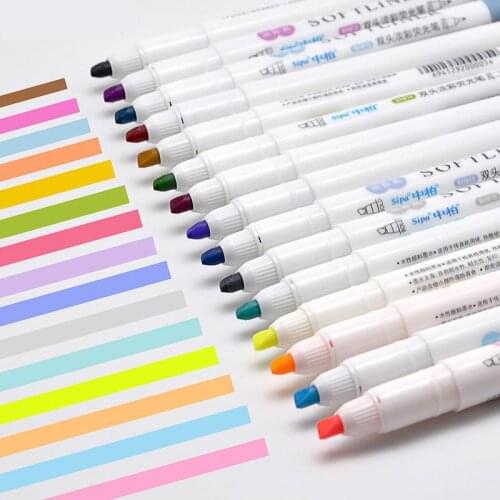5pcs/set Marker Pen Set Double Headed And Colour School Supplies Markers Stationery Back To School By Kevin&sasa Crafts