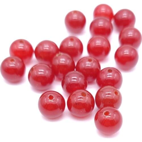Natural Carnelian Red Agates Beads Round Loose Spacer Beads Necklace Bracelet 8mm Jewelry Making