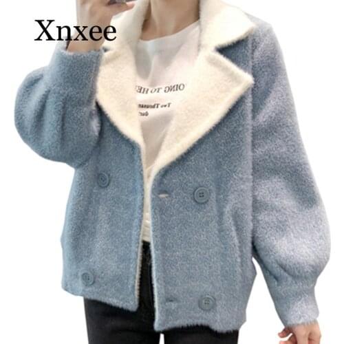 New Autumn Winter Fashion Casual Wool Coat Cashmere Coat Woolen Female Women Winter Jackets Short Outwear Casaco Feminino Button