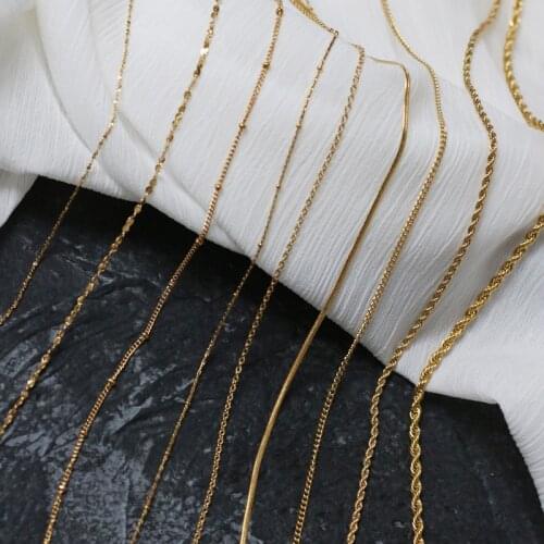Gold Color 316l Stainless Steel DIY Neck Chain Necklace Women Accessories, Fashion Long Necklaces Female Jewelry 2021