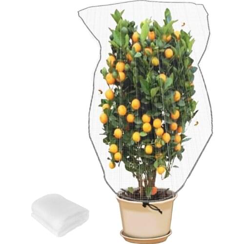 Garden Bugs Barrier Netting Plant Cover with Drawstring Bird Barrier Netting Mesh Tree Covers for Plant Fruits Flower Away