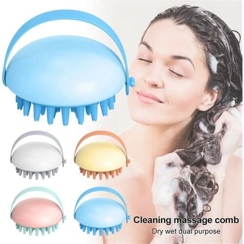 Silicone Head Body Scalp Massage Brush Silicone Shampoo Brush Hair Washing Comb Shower Brush Bath Spa Massage Brush