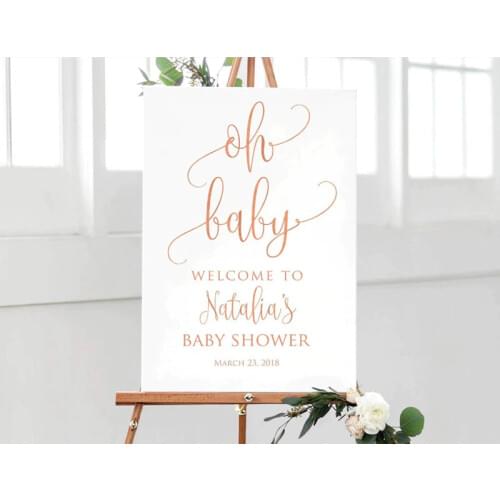 Plaque Welcome Sign Baby Shower Welcome Sign Calligraphy Welcome to Baby Shower Sign Large Welcome Sign