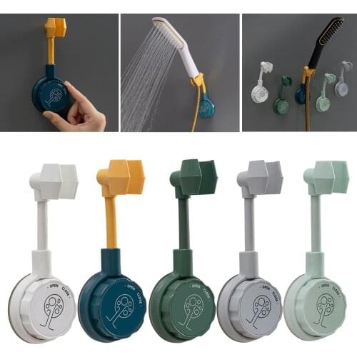 Universal Shower Head Holder - Universal Adjustment Vacuum Suction Cup Showerhead Wall Mounted Bracket, Punching Free