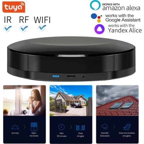 TUYA Universal Smart Remote Voice Control Alexa Google HOME Yandex Alice Smart Home Smart Home Automation WIFI+IR+RF