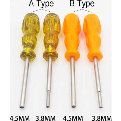 Yellow Handle Security Bit 3.8mm 4.5mm Hexagon Screwdriver 3.8 4.5 Open Tool Gamebit for Nintendo NGC SFC NES Gameboy 50pcs/lot