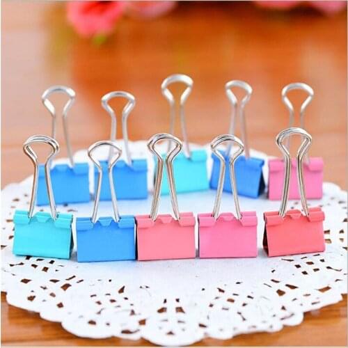 10piece/lots colour for School Cute 15mm Metal Paper Clip Bookmark