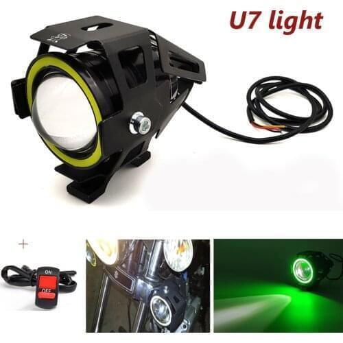 2Pcs Motorcycle Headlights Front Spotlight 12V U7 LED Light Fog Lamp For Honda vfr 750 800 CR85R CR125R CR250R CRM250R CRF150R