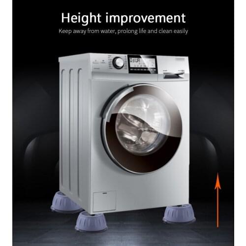 4pcs Anti-slip Cushion Anti-vibration Foot Pad Washing Machine Rubber Pad Refrigerator Base Fixed Non-slip Moisture-proof Mat