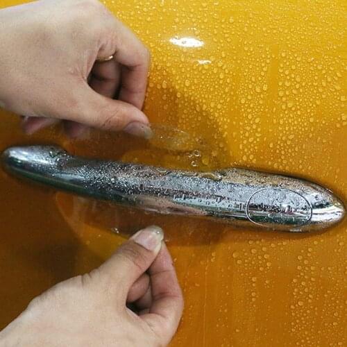 4Pcs Car Door Handle Wrist Protector Film Sticker For Mini Cooper One JCW S Clubman R55 R56 R60 F54 F60 Countryman Accessories