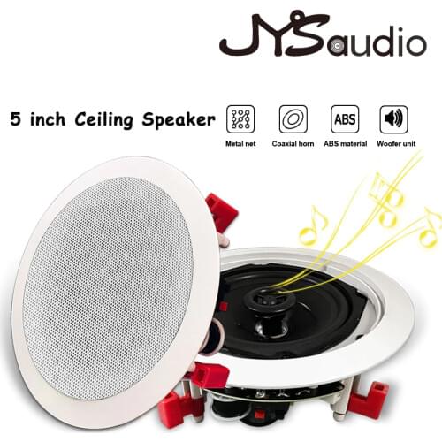 5 Inch Round Ceiling Speakers In-Wall Home Audio Speakers System Flush Mount Speaker for Indoor Music Playback