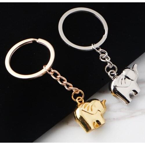 500pcs/lot Wedding favors baby showers gifts party souvenirs Metal elephant keychain keyring for guest LX1689