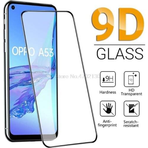 9D Screen Protector For OPPO A53 Glass OPPO A54 A57 A59 A53s A32 A33 A1k A15 A12e A11 Realme C17 C15 C11 V13 V11 Tempered Glass