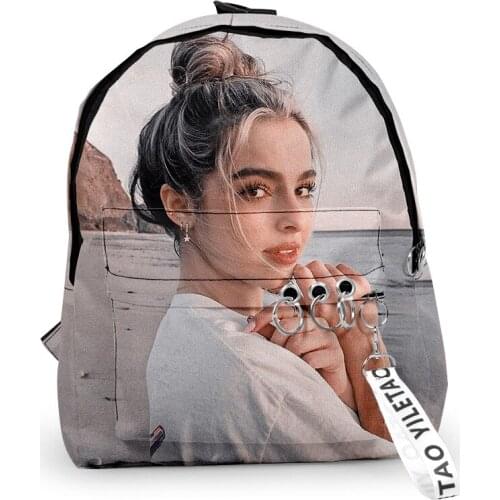 Addison rae merch Oxford Fabric One Shoulder Keychain Backpack Printed Casual Student School Bag