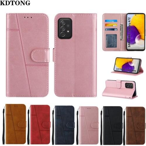 Phone Case for Samsung Galaxy A52 A32 A72 A12 A02S A50 A51 A71 A20 A30 A31 A11 A70 A02 M02 Retro Leather Splicing Wallet Coque