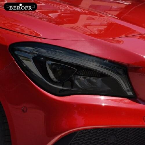 Car Headlight Tint Black Protective Film Transparent TPU Sticker For Mercedes Benz CLA Class C117 X117 W117 C118 X118 W118 AMG