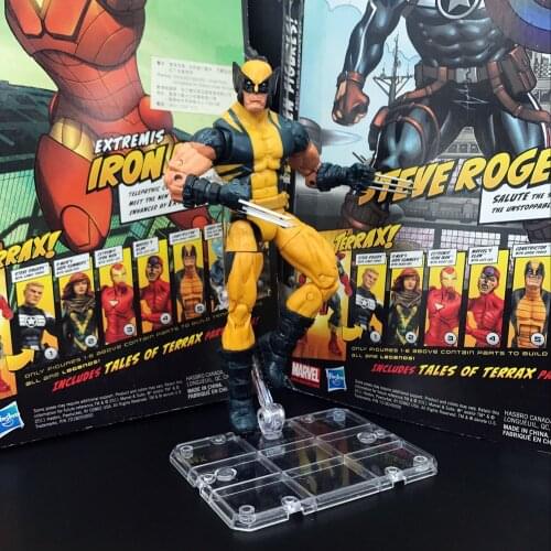 ML Legends Wolferine Logan Yellow Puck Series With Stand 6" Action Figure Loose