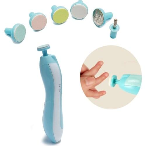 Electric Baby Nail Clipper Cutter Trimmer Scissors Kit Kid Infant Adult Newborn Nail Care Healthcare Manicure File Drill Bit Set