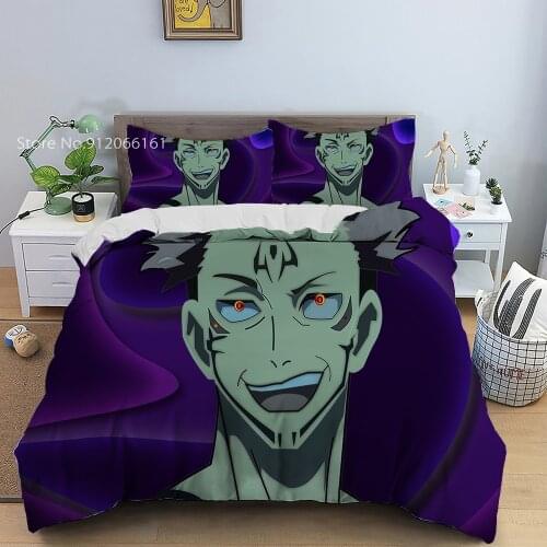 Jujutsu Kaisen Duvet Cover Anime Cartoon Bedding Set For Children Teen Gift Bed Cover Set Twin Single Bedspread Pillowcase