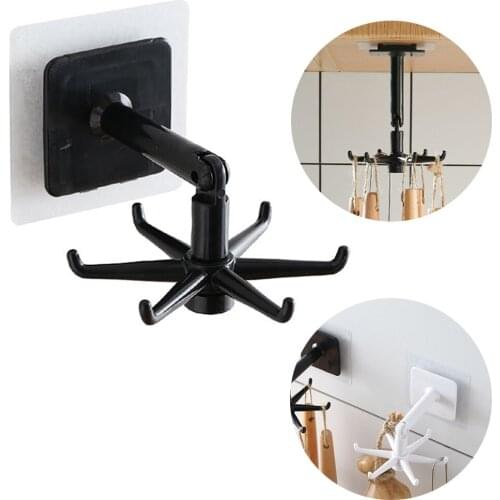 360° Rotatable Strong Self Adhesive Door Wall Hangers Hook Suction Heavy Load Rack Cup Sucker For Home Kitchen Wall Hook TW224