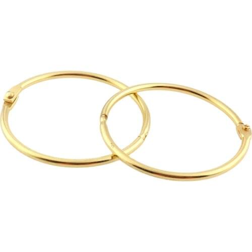 Round Spring Gate O Ring Buckles Openable Keyring Hook Gold Color 52mm Dog Chain Snap Clasp Clip Trigger Luggage Leathercraft