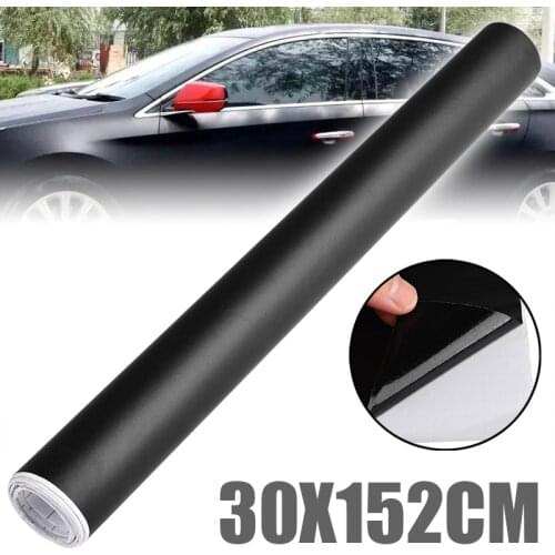 152CMX30CM Matte Black Vinyl Car Wrap Stickers Car Motorcycle Scooter Adhesive Film Sheet Bubble Free