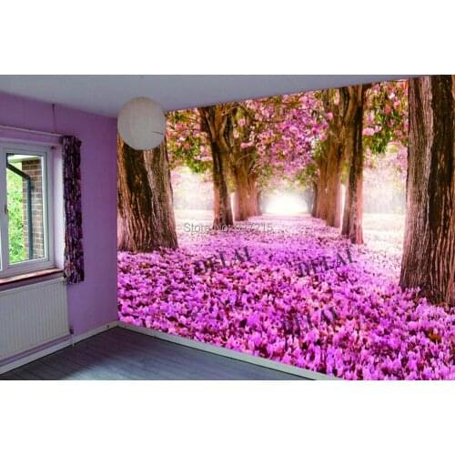 T-8952 fashionable decoration material with led strip tree printing stretch ceiling film