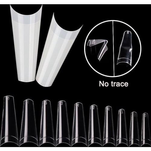 XL False Nail Tips 550PCS/Bag Manicure Half Cover Extra Long Tips Tapered Coffin Press On Nail Fake Artificial Acrylic Extension