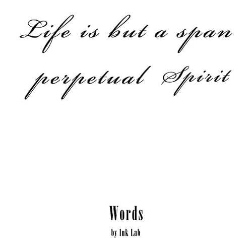 90MM×13MM Flower Body English Tattoo Sticker Waterproof Men and Women Durable Dark Gothic Clavicle Line